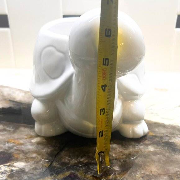 NWT Vintage White Turtle Animal Ceramic Planter - Picture 7 of 8